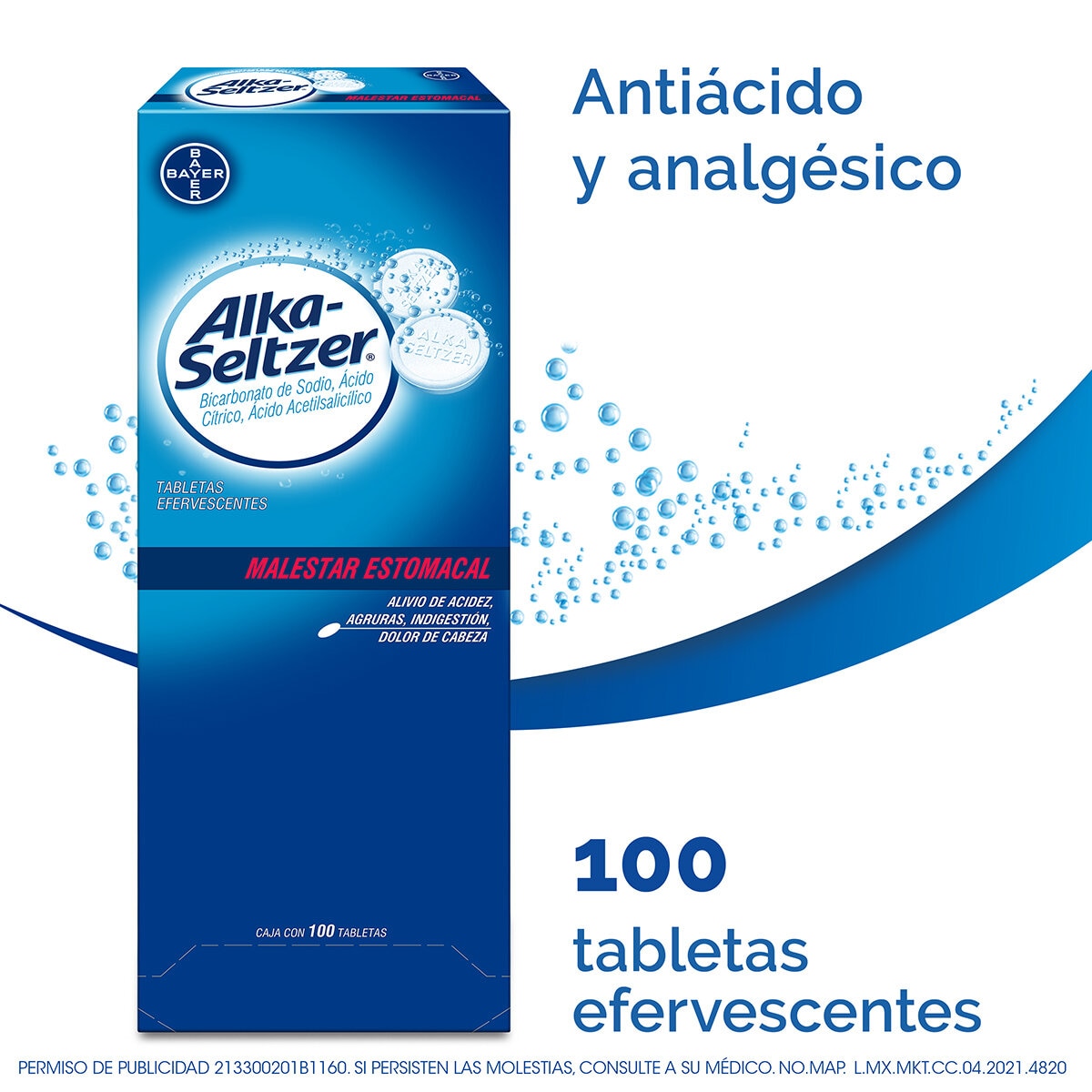 Alka Seltzer 100 Tabletas Efervescentes Alka Seltzer 100 Tabletas Efervescentes