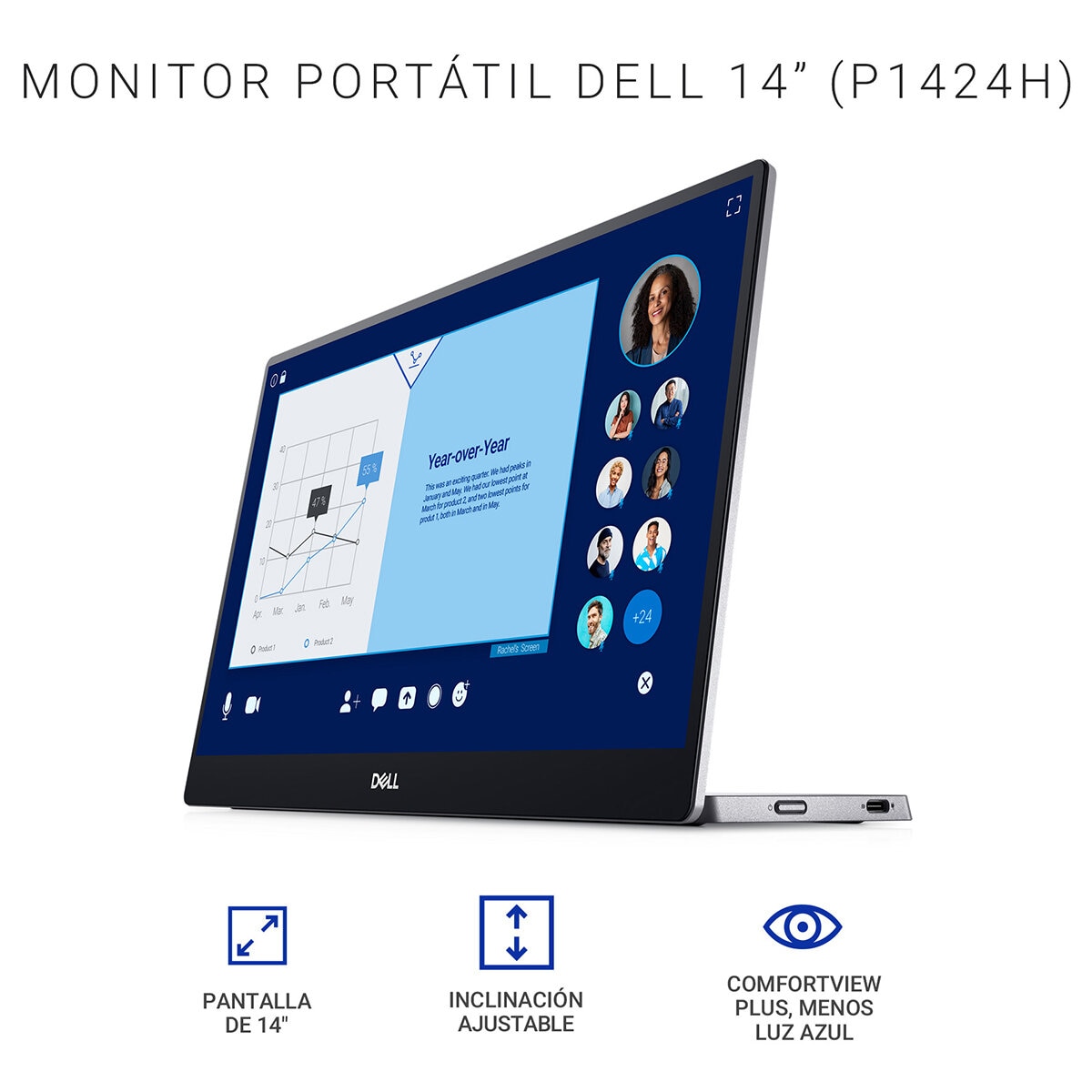 DELL Monitor Portátil 14" Full HD DELL Monitor Portátil 14" Full HD