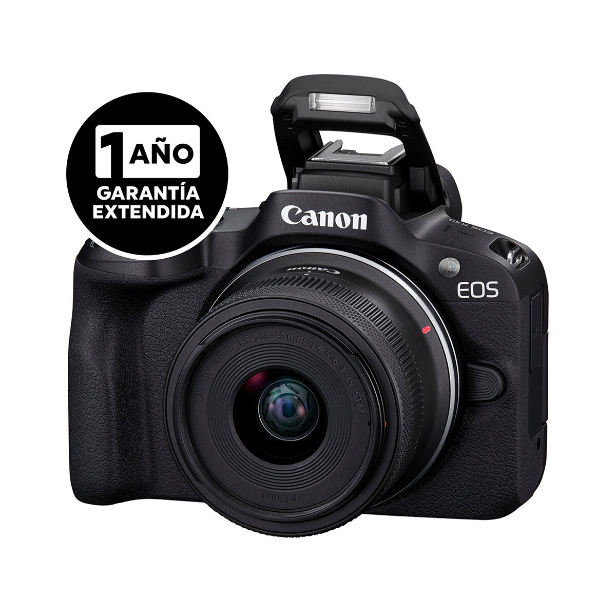 Canon, Cámara Digital EOS R50 RF-S 18-45mm + Garantía Extendida Canon, Cámara Digital EOS R50 RF-S 18-45mm + Garantía Extendida