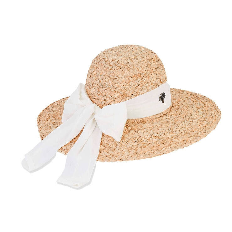 Sun & Sand, Sombrero Tipo Gorro Trenzado con Listón en Varios Colores