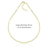 Mayfer Collar .925 Bañado en Oro, con Charms Removibles