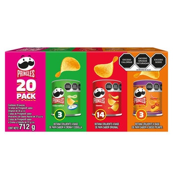 Pringles Papas Surtidas 20 pzas Pringles Papas Surtidas 20 pzas