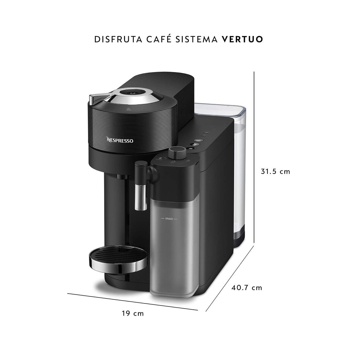 Nespresso, Cafetera Vertuo Lattisima Black Nespresso, Cafetera Vertuo Lattisima Black