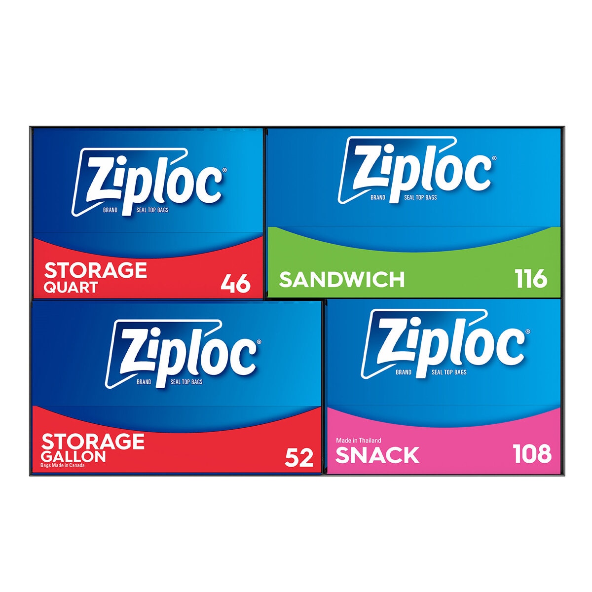 Ziploc Paquete Surtido de Bolsas 322 pzas Ziploc Paquete Surtido de Bolsas 322 pzas