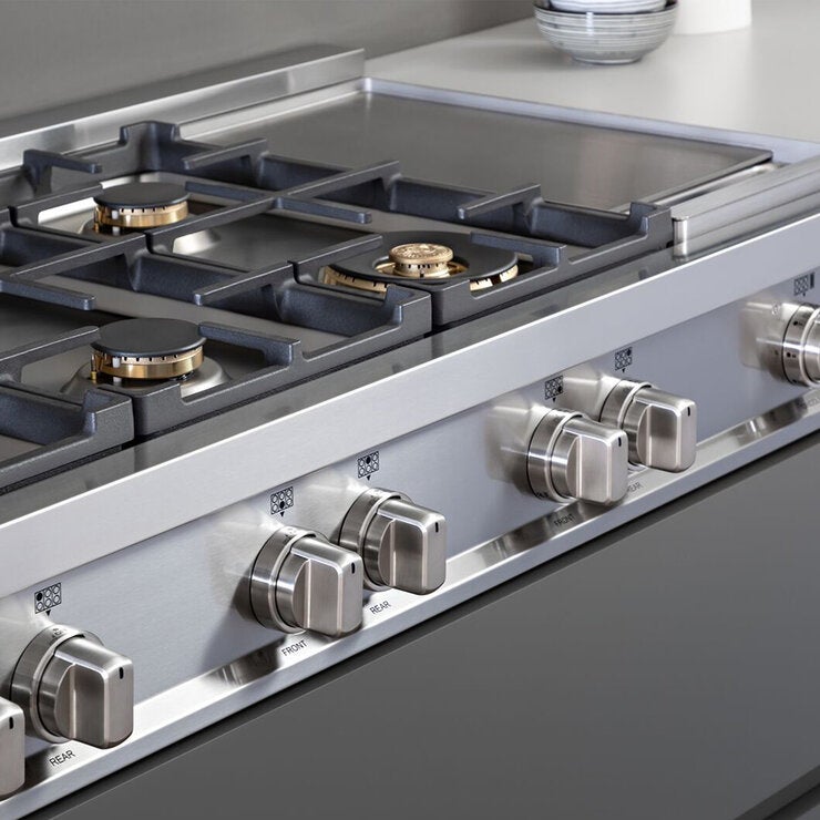 Bertazzoni Parrilla de Gas 48" 6 Quemadores y Plancha Bertazzoni Parrilla de Gas 48" 6 Quemadores y Plancha