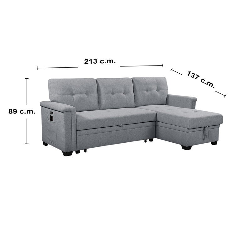 Montbrook Home, Ashlyn, Sofá Cama Seccional con Puerto USB Montbrook Home, Ashlyn, Sofá Cama Seccional con Puerto USB