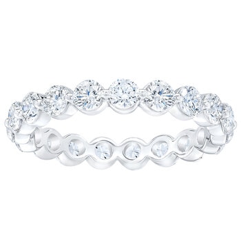 Anillo Eternidad de Diamantes 2.00ctw, Oro Blanco 14K Anillo Eternidad de Diamantes 2.00ctw, Oro Blanco 14K