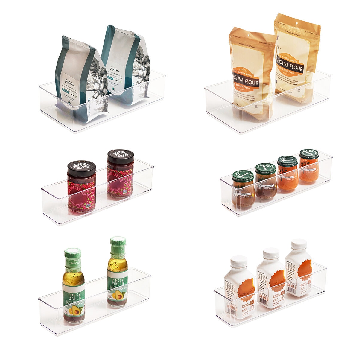 Clearly Set de Organizadores de Plástico, 6 Piezas Clearly Set de Organizadores de Plástico, 6 Piezas