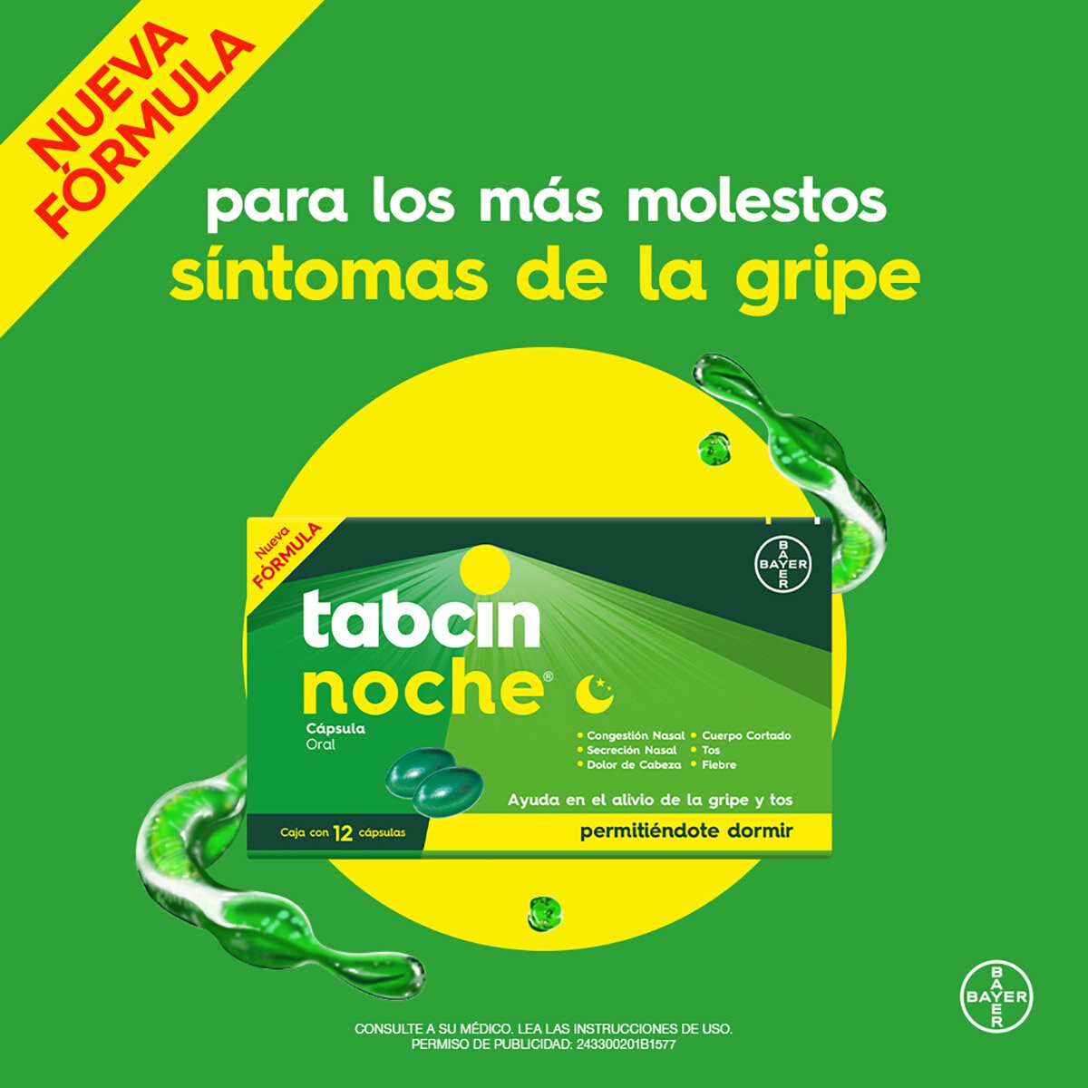 Tabcin Pods Noche 2 Cajas de 12 Cápsulas c/u Tabcin Pods Noche 2 Cajas de 12 Cápsulas c/u