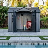 Lifetime, Cobertizo de Almacenamiento Exterior de 2.43 m x 3.04 m Lifetime, Cobertizo de Almacenamiento Exterior de 2.43 m x 3.04 m