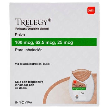 Trelegy 100 mcg/62.5 mcg/25 mcg 30 Dosis Trelegy 100 mcg/62.5 mcg/25 mcg 30 Dosis