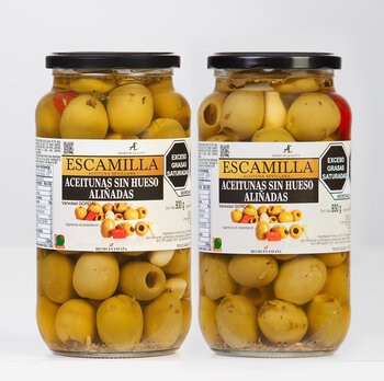 Escamilla Aceituna Gordal sin Hueso 2 pzs de 930 gr