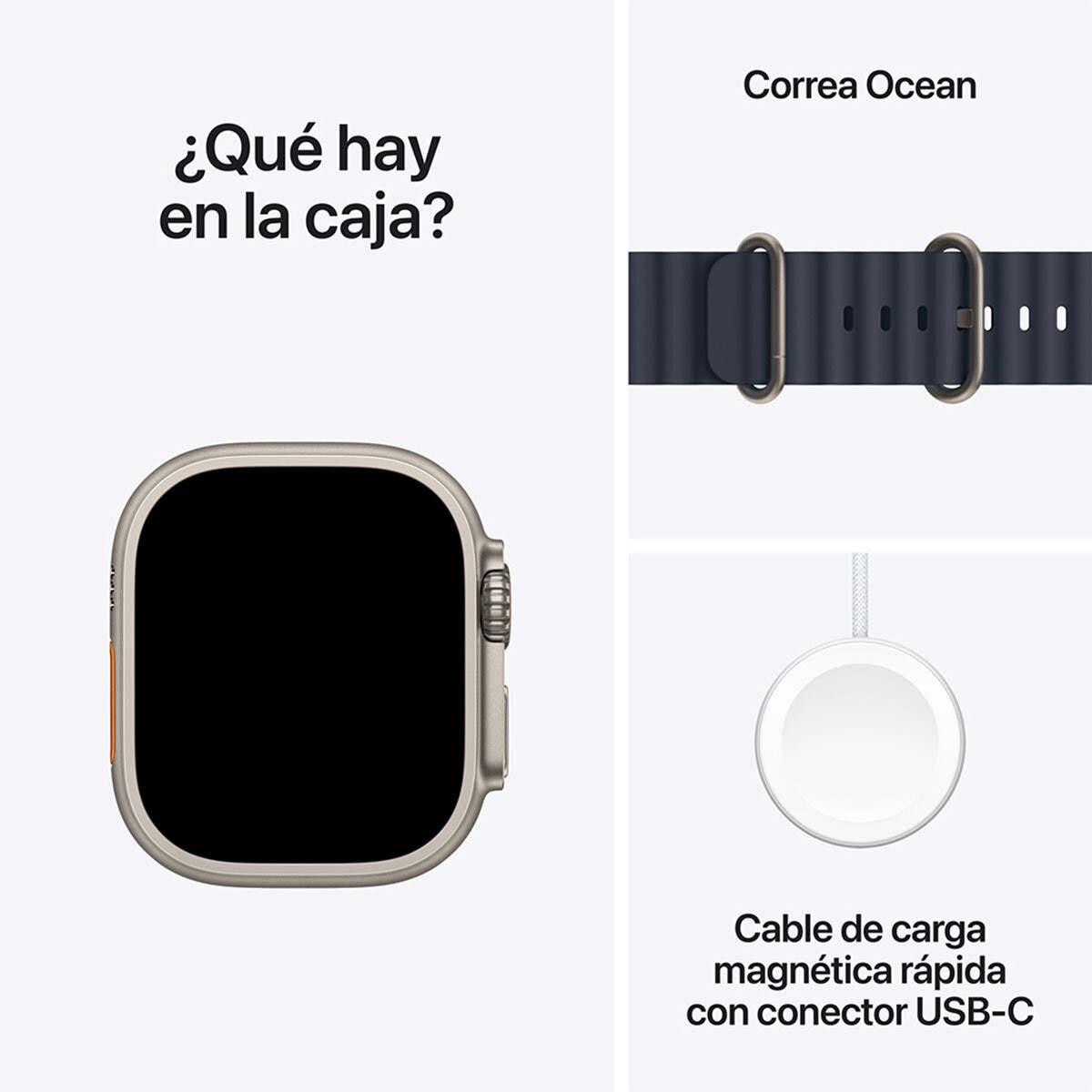 Apple Watch Ultra 2 (GPS + Cellular) Caja de titanio natural 49mm con Correa Ocean Azul Marino