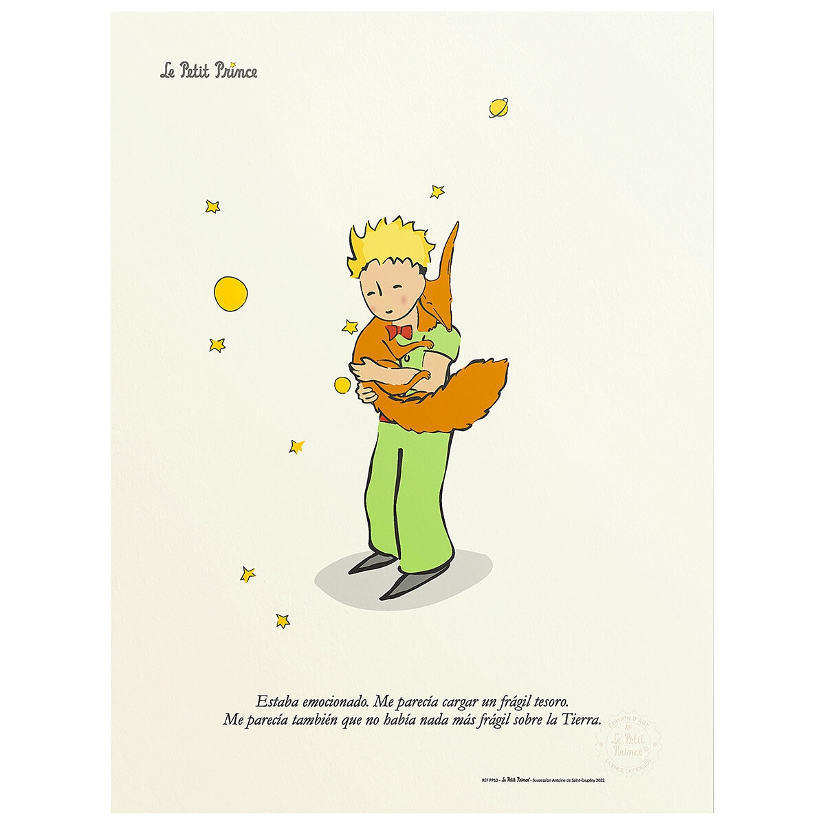 Black Is Color, Cuadro Decorativo El Principito, Enmarcado "El Abrazo del Zorro" Black Is Color, Cuadro Decorativo El Principito, Enmarcado "El Abrazo del Zorro"