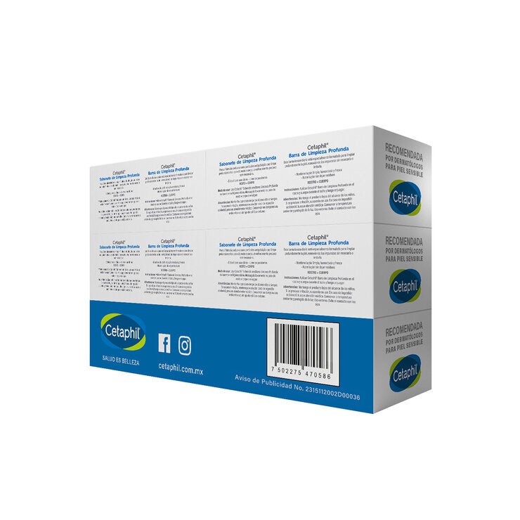 Cetaphil Jabón Corporal en Barra 6 pzas Cetaphil Jabón Corporal en Barra 6 pzas