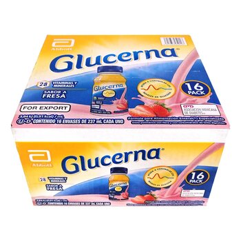 glucerna sabor fresa caja de 16 envases de 237ml c/u