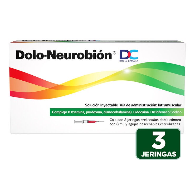 Dolo-Neurobión DC Solución Inyectable con 3 Jeringas Prellenadas de 3 ml Dolo-Neurobión DC Solución Inyectable con 3 Jeringas Prellenadas de 3 ml