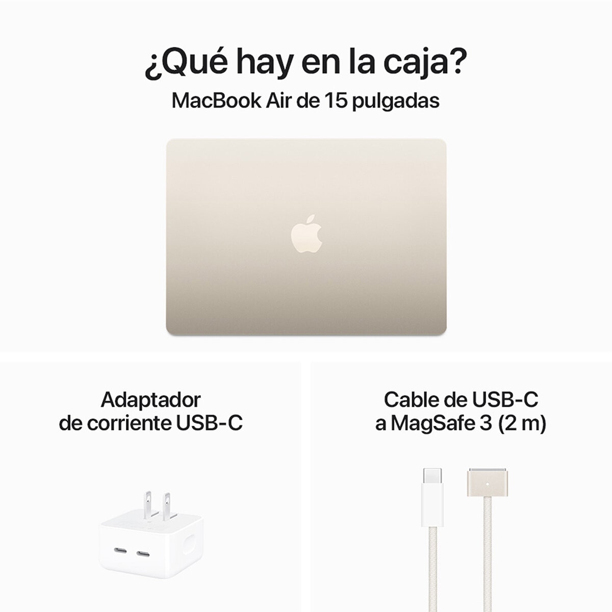 Apple MacBook Air 15" Chip M3 512GB Blanco Estelar