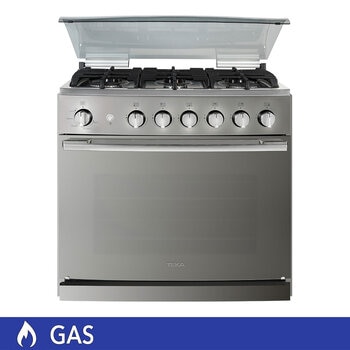 teka estufa de gas empotrable con 6 quemadores 76cm