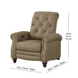 Simon Li Furniture, Sillón Reclinable de Piel con Sistema Eléctrico Simon Li Furniture, Sillón Reclinable de Piel con Sistema Eléctrico