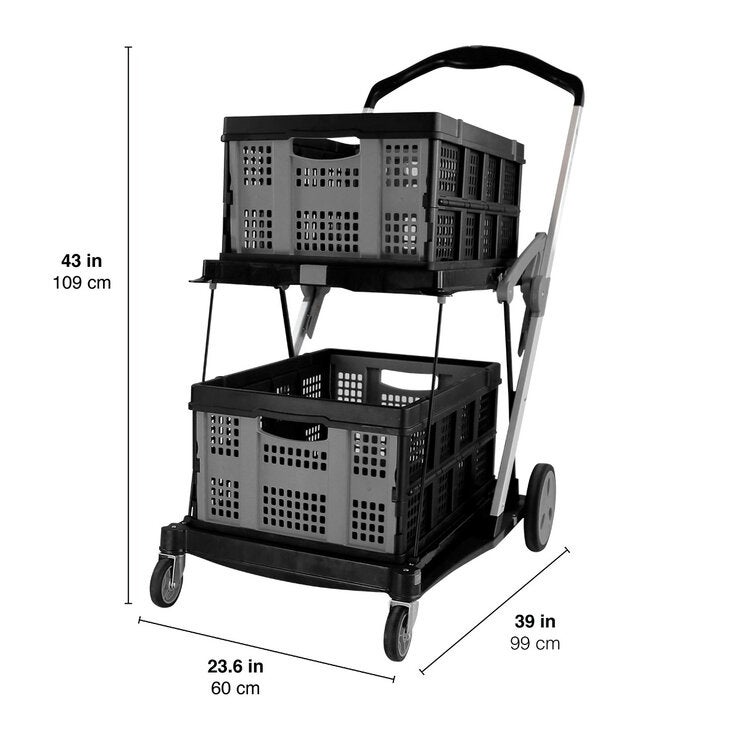 AG Box, Carro de Compras Plegable con Canastas AG Box, Carro de Compras Plegable con Canastas