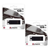 Kingston, Kit de 2 Memorias USB-C DT70 de 128GB