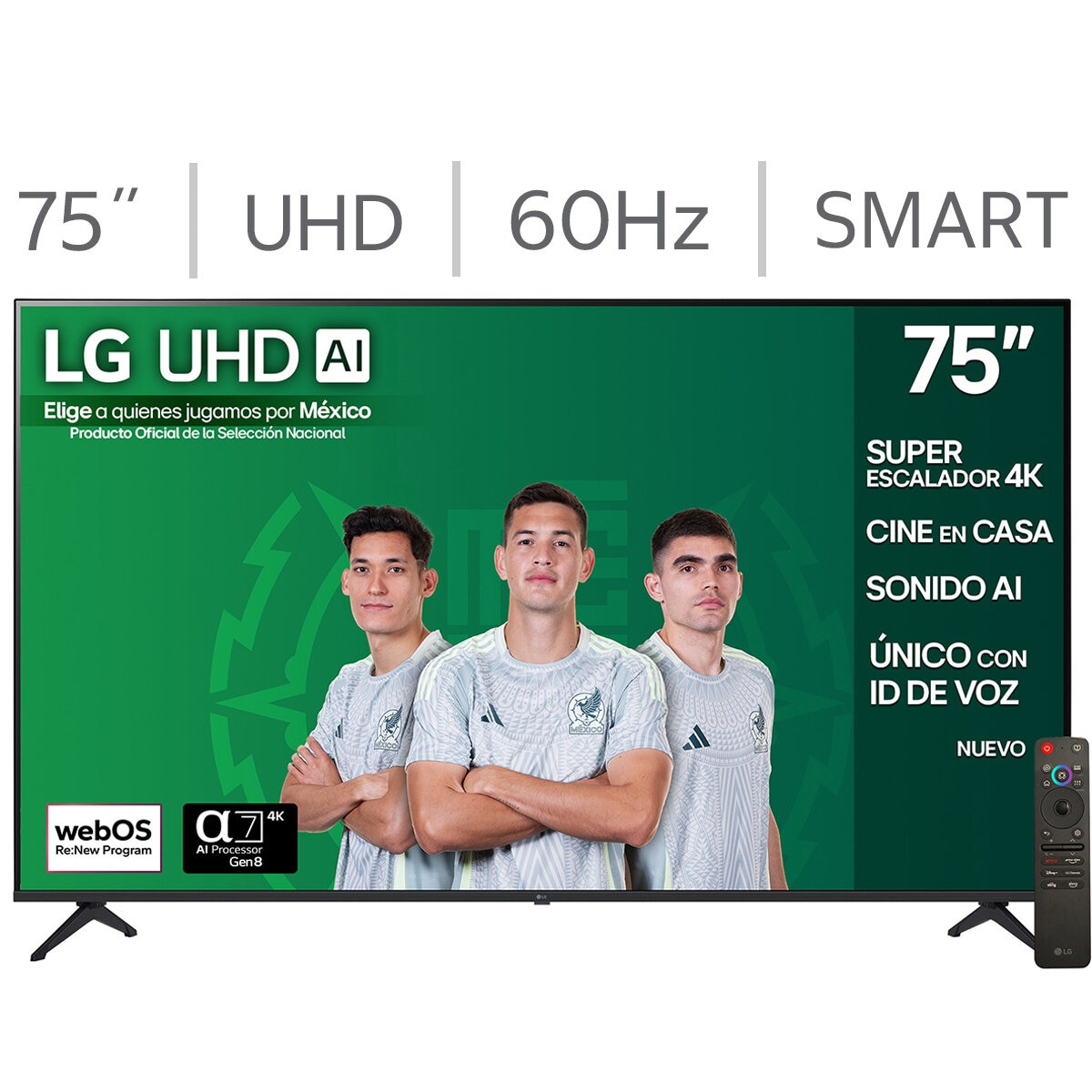 LG Pantalla 75" UHD 4K AI Smart TV LG Pantalla 75" UHD 4K AI Smart TV