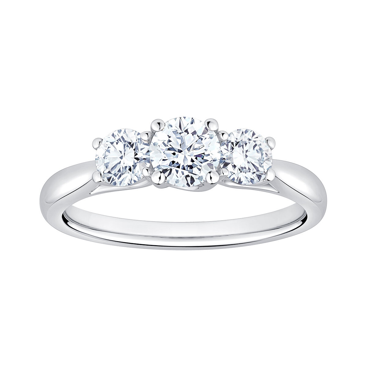 Anillo, 1.00ctw Diamantes, Oro Blanco de 14K Anillo, 1.00ctw Diamantes, Oro Blanco de 14K