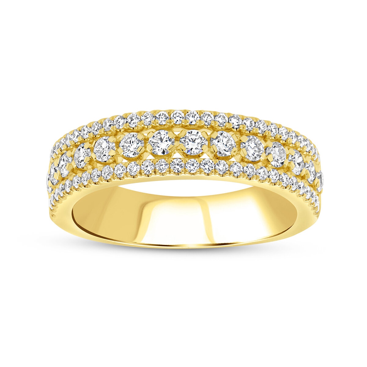 Anillo, 0.77ctw Diamantes, Oro Amarillo de 14K, Talla 7