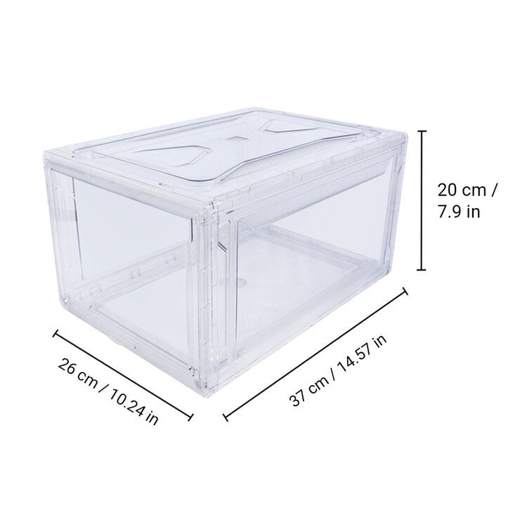 AG Box, Set de 4 Cajas de Zapatos Apilables Premium, Transparente AG Box, Set de 4 Cajas de Zapatos Apilables Premium, Transparente
