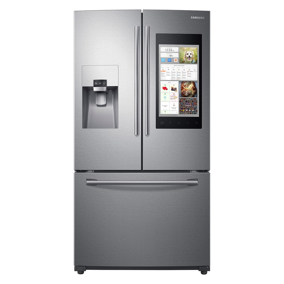Refrigerador Samsung de 24' French Door Family Hub, Color Acero