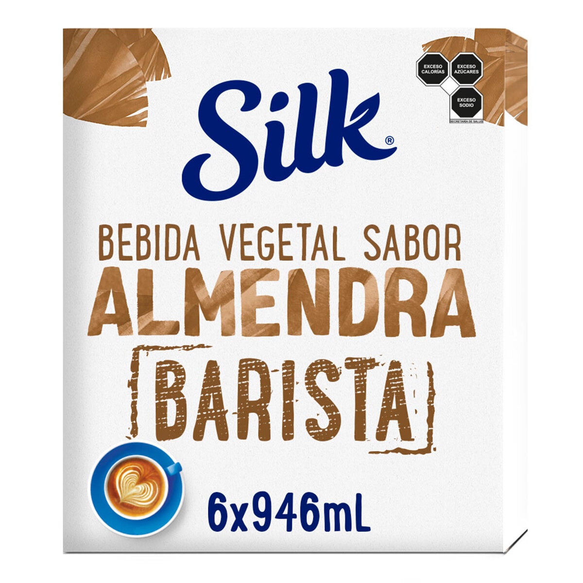 Silk Barista Bebida de Almendra 6 pzas de 946 ml