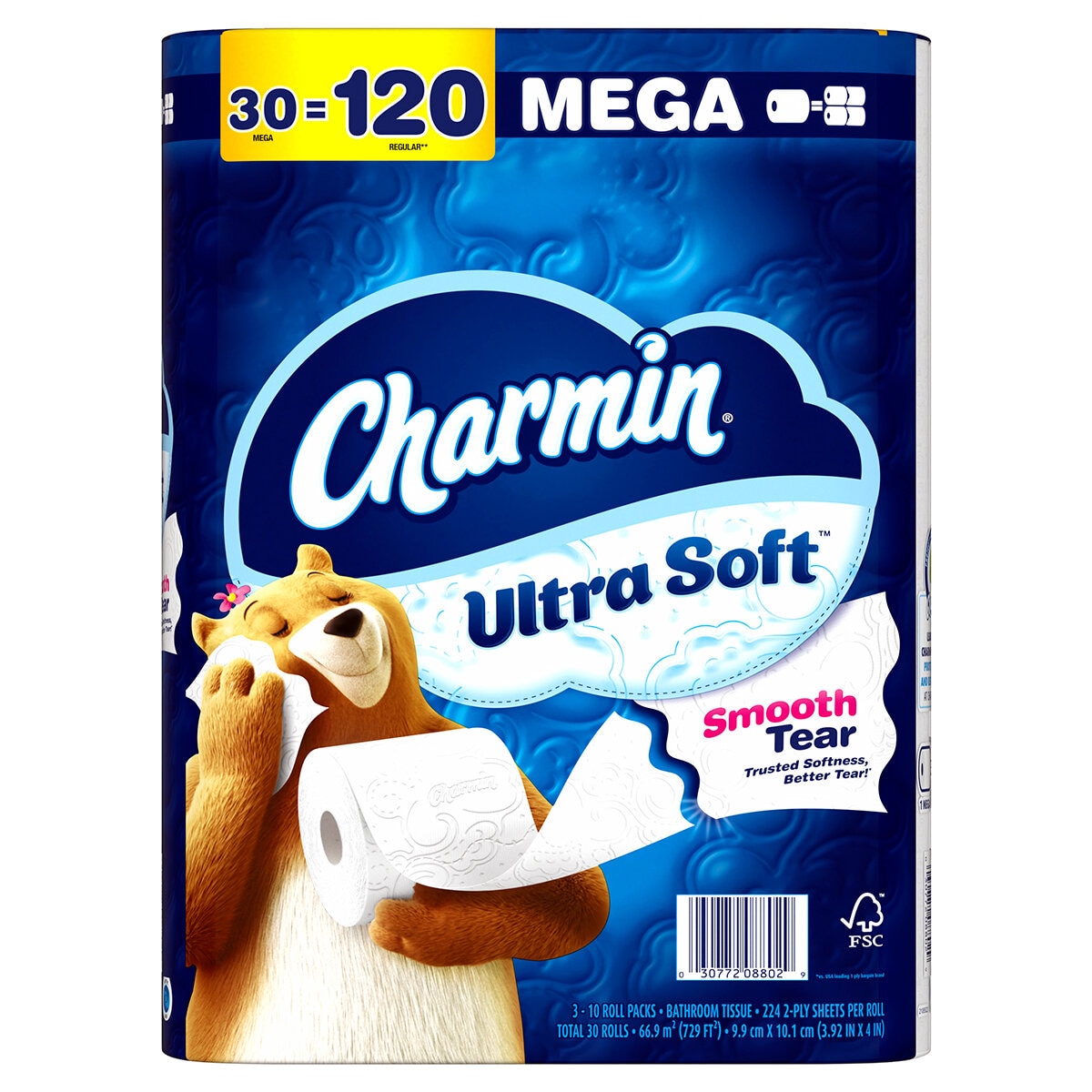 Charmin Papel Higiénico Ultra Soft 30 Mega Rollos Charmin Papel Higiénico Ultra Soft 30 Mega Rollos