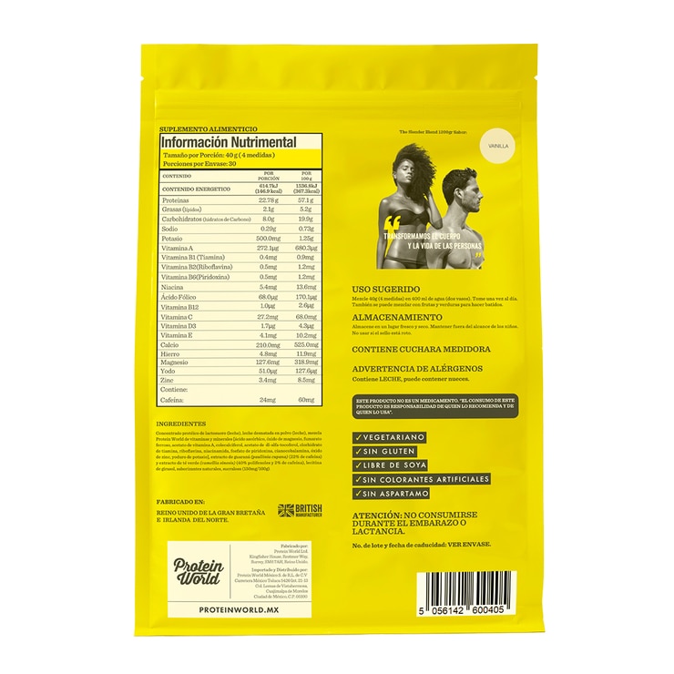 Protein World Slender Proteína en Polvo Sabor Vainilla 1.2 kg Protein World Slender Proteína en Polvo Sabor Vainilla 1.2 kg