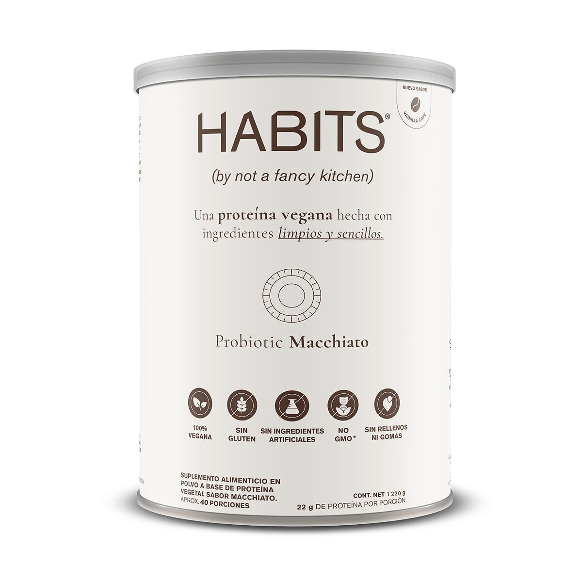 Habits by Not A Fancy Kitchen Proteína Vegetal Macciato 1.22 kg Habits by Not A Fancy Kitchen Proteína Vegetal Macciato 1.22 kg