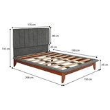 Violanti, Cama Queen Gris Violanti, Cama Queen Gris