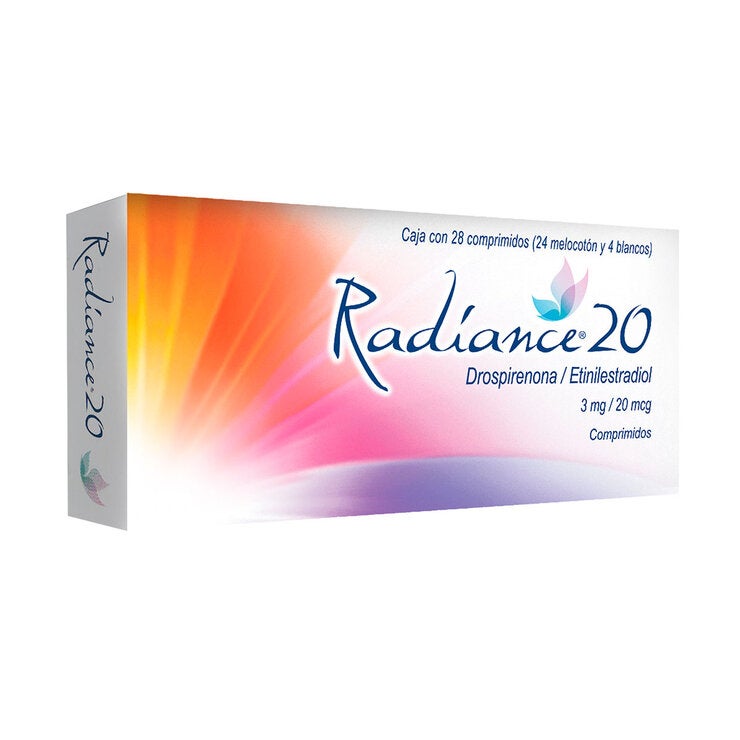 Radiance 20 3 mg / 20 mcg con 28 comprimidos Radiance 20 3 mg / 20 mcg con 28 comprimidos