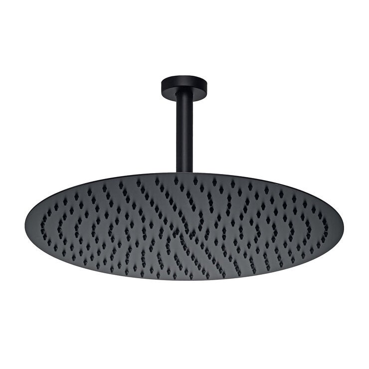 Rubinett, Regadera Redonda Jumbo tipo Lluvia - Negro Mate Rubinett, Regadera Redonda Jumbo tipo Lluvia - Negro Mate