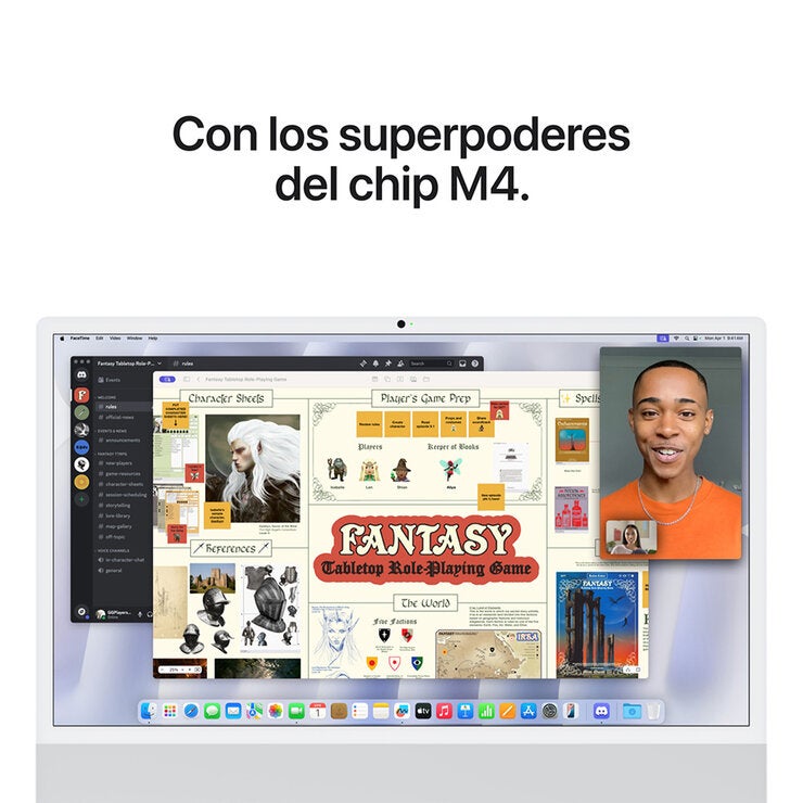 Apple iMac 24" 512GB 4.5K Chip M4 Plata CPU de 10 Núcleos GPU de 10 Núcleos Memoria Unificada de 16GB Apple iMac 24" 512GB 4.5K Chip M4 Plata CPU de 10 Núcleos GPU de 10 Núcleos Memoria Unificada de 16GB