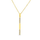 Collar, 0.18ctw Diamantes, Oro Amarillo 14K