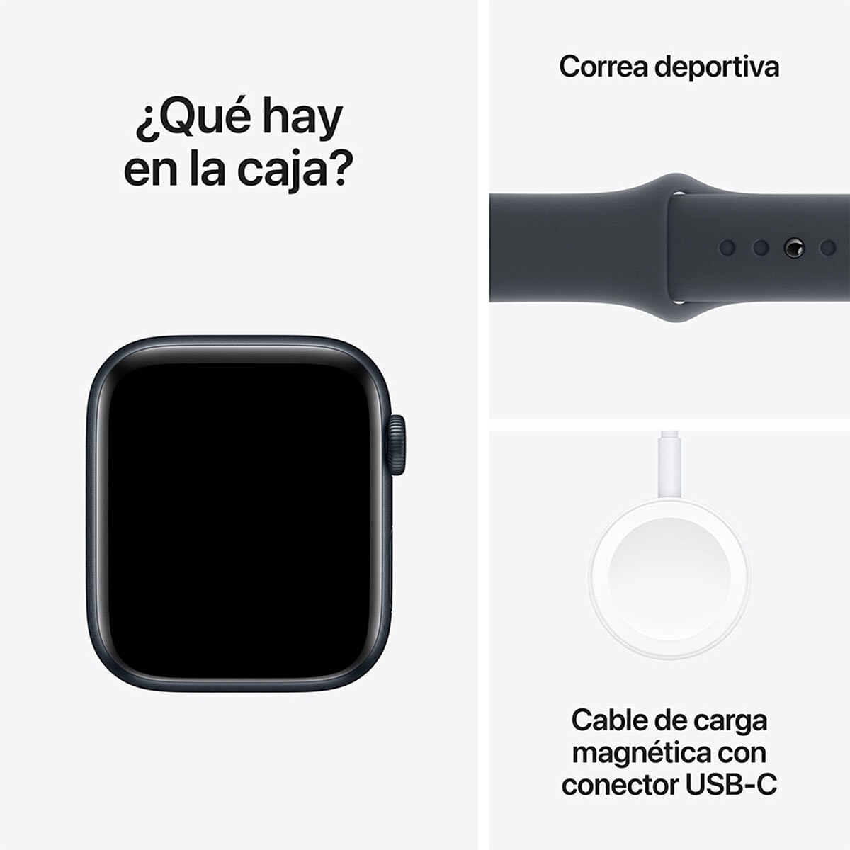 Apple Watch SE (GPS) Caja de aluminio medianoche 44mm con Correa deportiva medianoche M/L