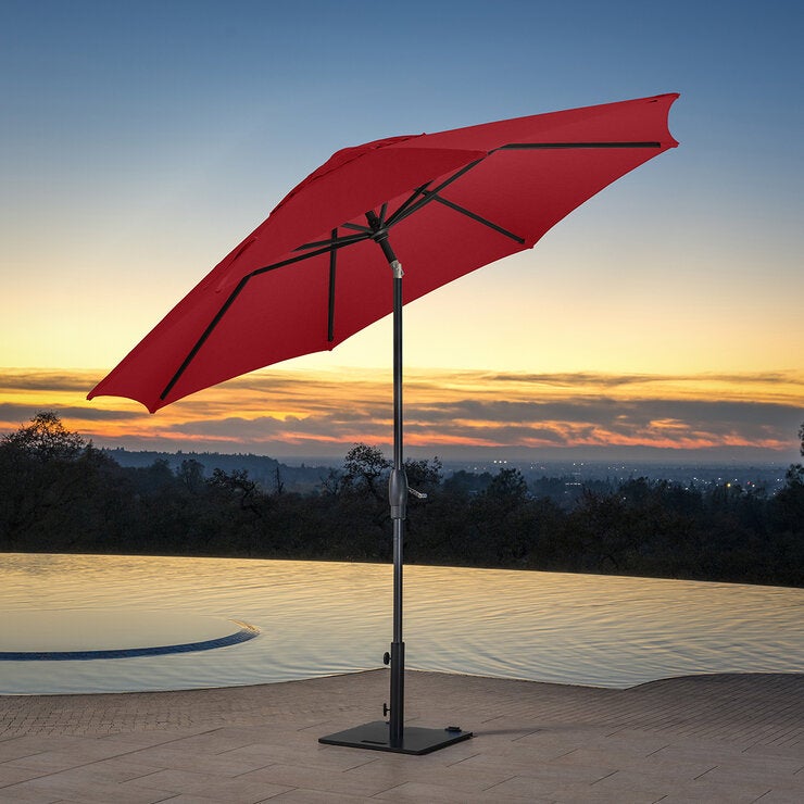 SunVilla, Sombrilla Redonda de 3m, Color Roja SunVilla, Sombrilla Redonda de 3m, Color Roja