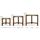 Tamarindo, Nido, Set de 3 Mesas Tamarindo, Nido, Set de 3 Mesas