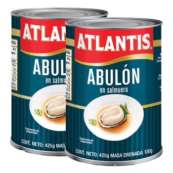 Atlantis Abulón en Salmuera 2 pzas de 425 g Atlantis Abulón en Salmuera 2 pzas de 425 g
