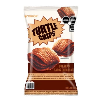 Orion Turtle Chips Botanas Sabor Chocolate 481 g