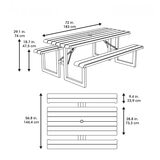 Lifetime, Mesa para Picnic Plegable de 6' Lifetime, Mesa para Picnic Plegable de 6'
