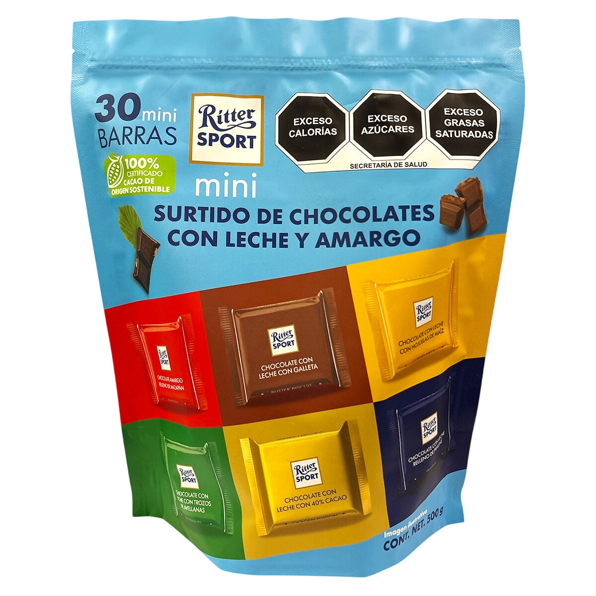 Ritter Sport Surtido de Chocolates con Leche y Amargo 500 g Ritter Sport Surtido de Chocolates con Leche y Amargo 500 g