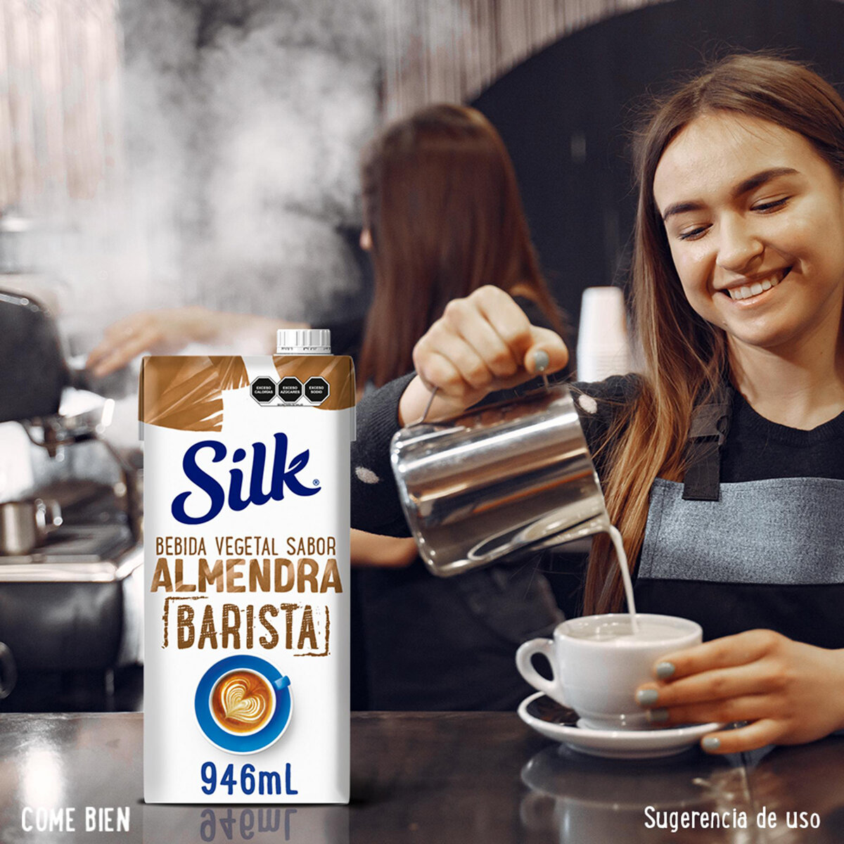 Silk Barista Bebida de Almendra 6 pzas de 946 ml