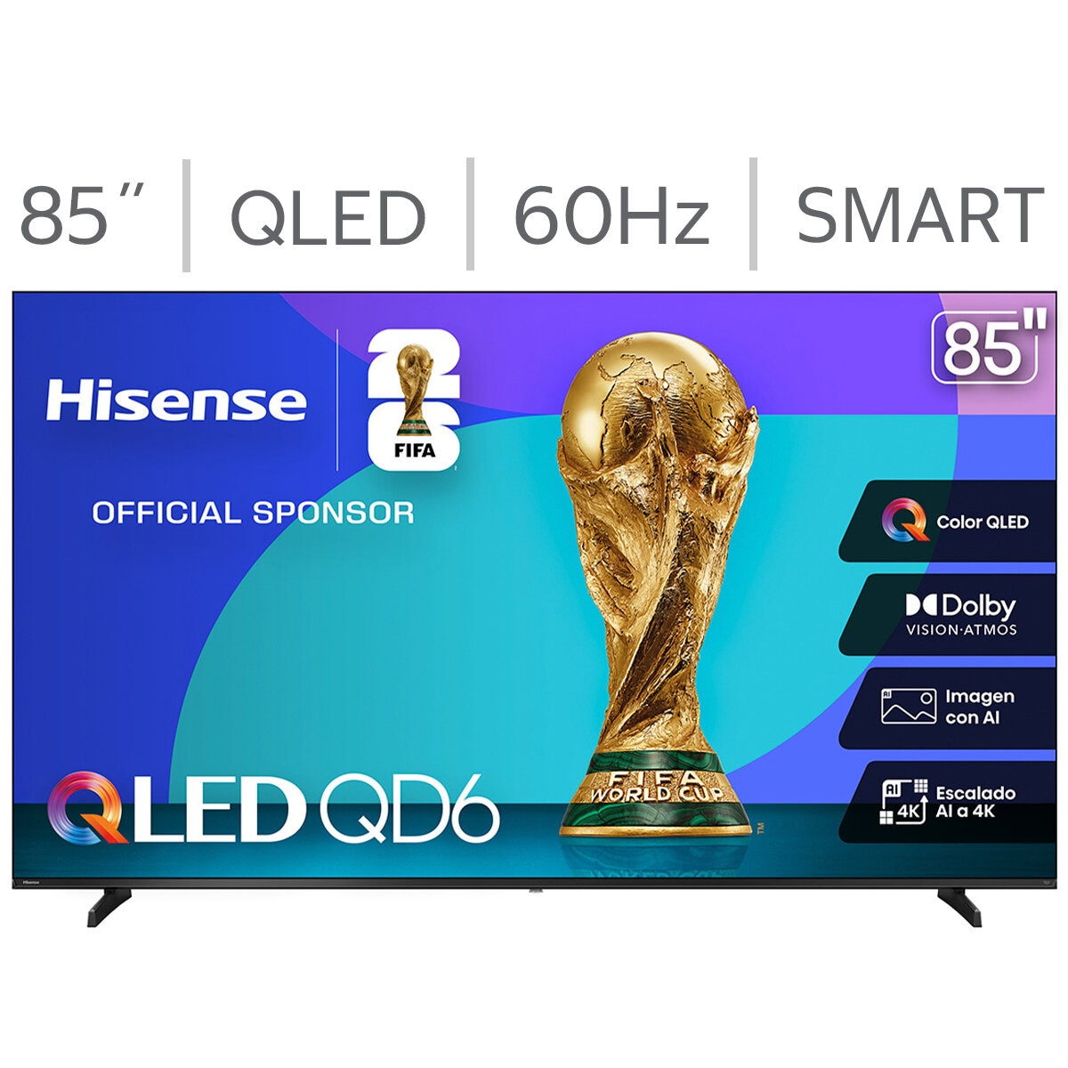 Hisense Pantalla 85" QLED 4K Fire TV Hisense Pantalla 85" QLED 4K Fire TV