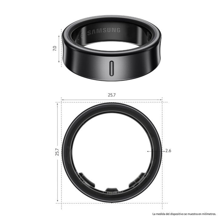 Samsung Galaxy Smart Ring Negro Titanio - Talla 11 Samsung Galaxy Smart Ring Negro Titanio - Talla 11